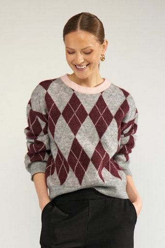Nümph - Nutikla Pullover 707317 - Medium Grey Mel Strikbluser 