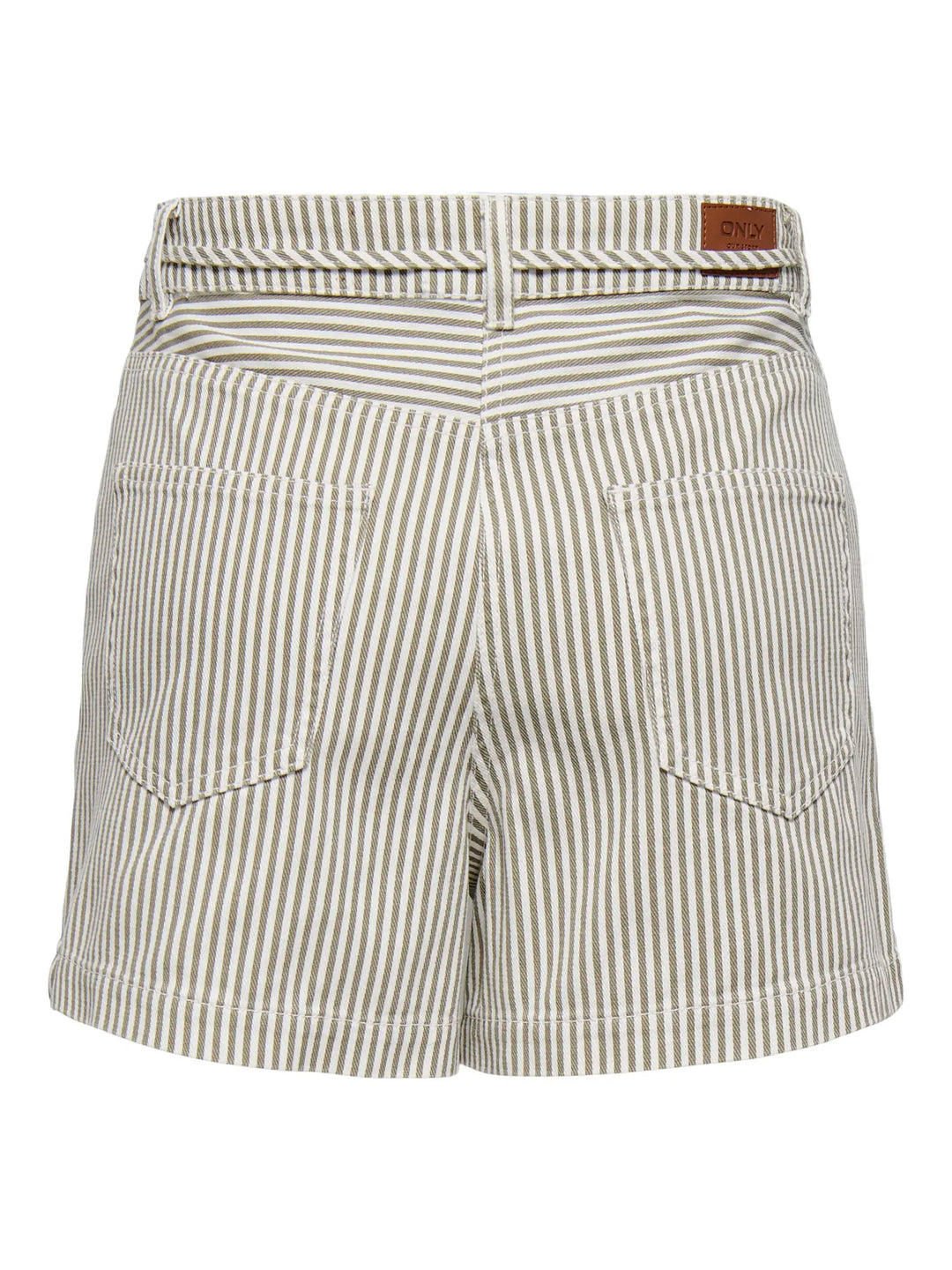 Only - Onlnaomi Stripe Shorts - 4907786 Winter Twig White