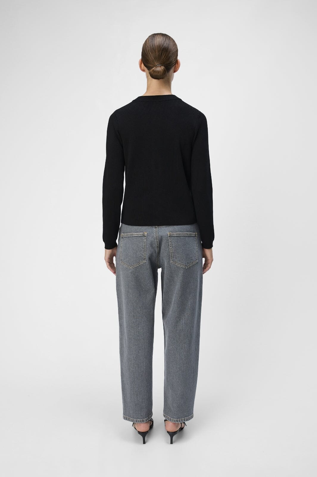 Object - Objester Sli L/S Knit Cardigan - 4613504 Black