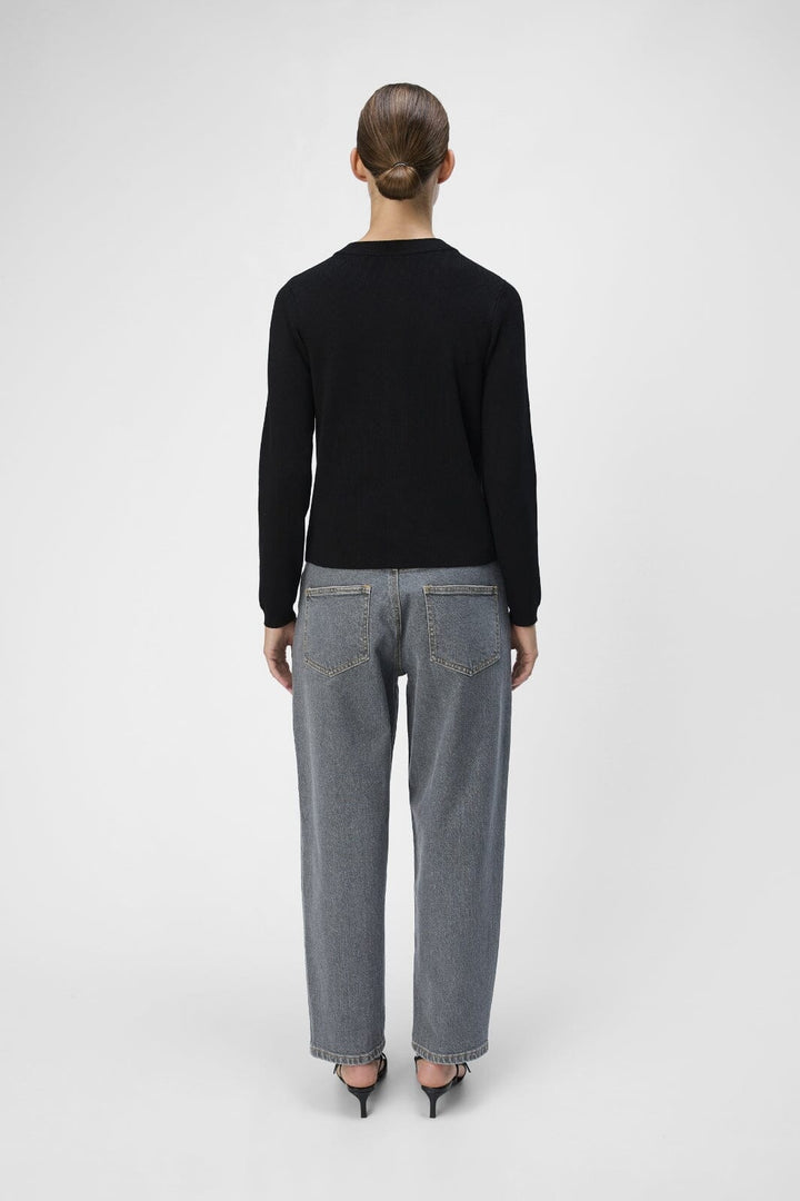 Object - Objester Sli L/S Knit Cardigan - 4613504 Black