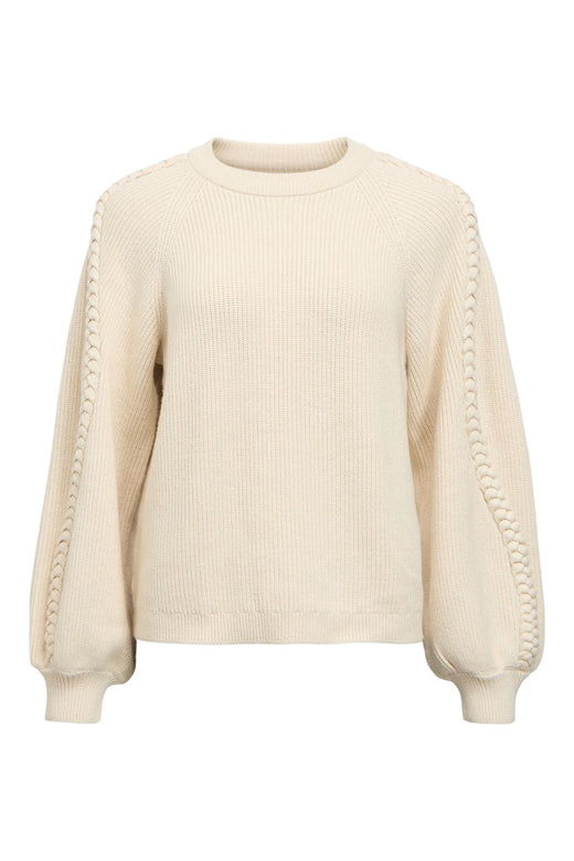 Object - Objhannah L/S Re Knit Pullover - 5049303 Birch