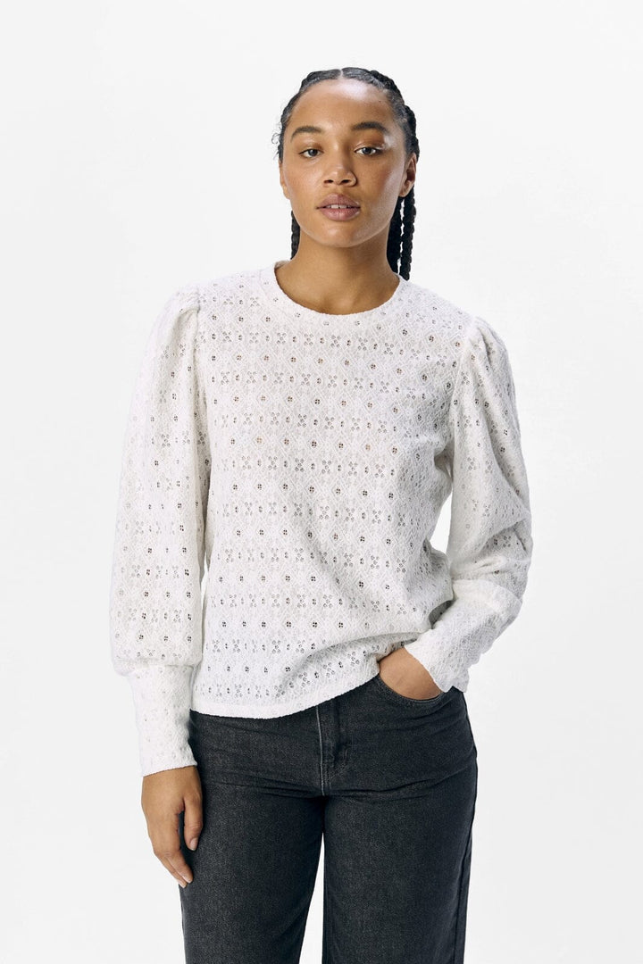 Object - Objlaila L/S Re Top - 4756437 Cloud Dancer