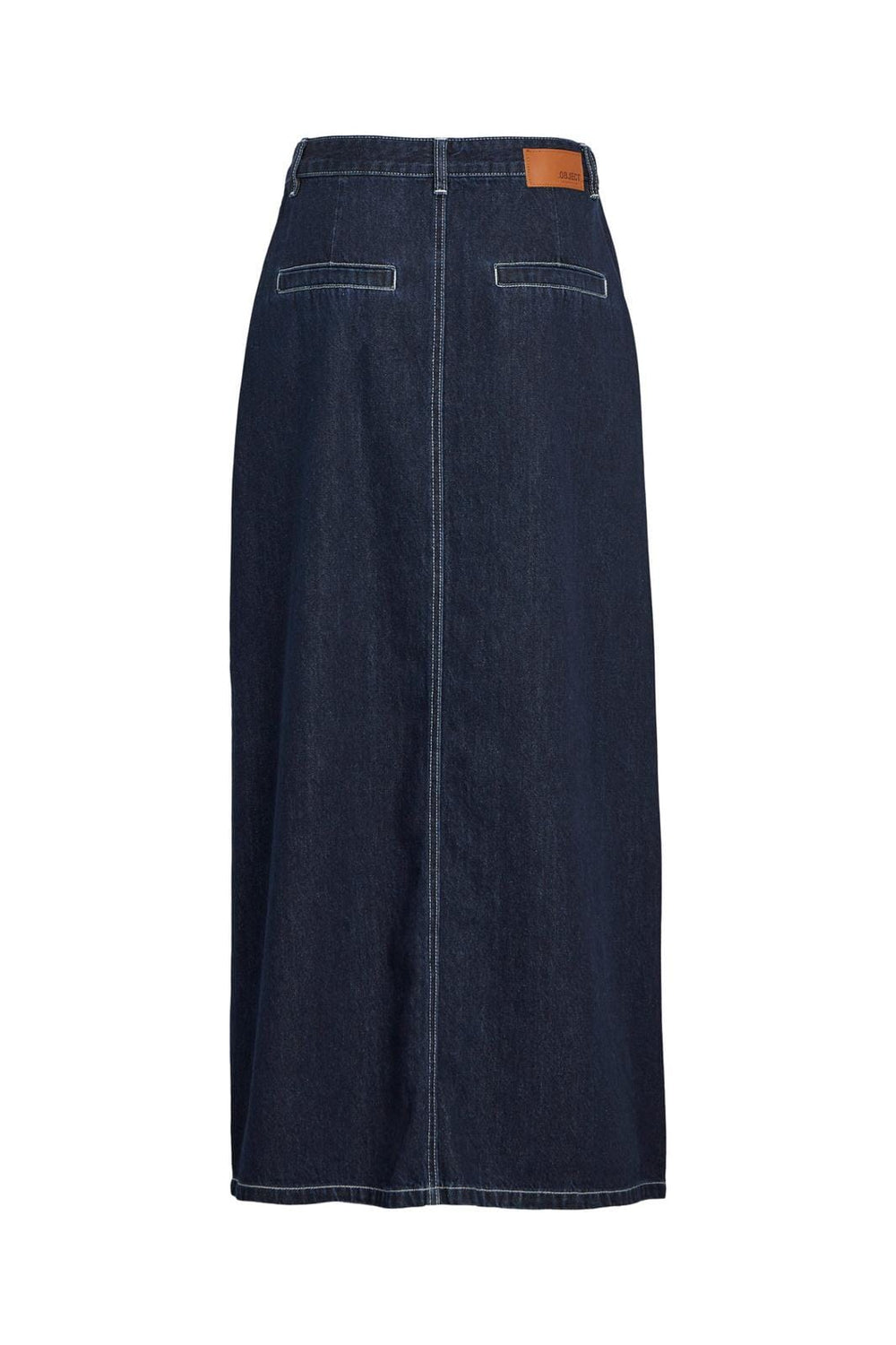 Object Collectors Item, Objlea Mw Denim Long Skirt 129, Dark Blue Denim