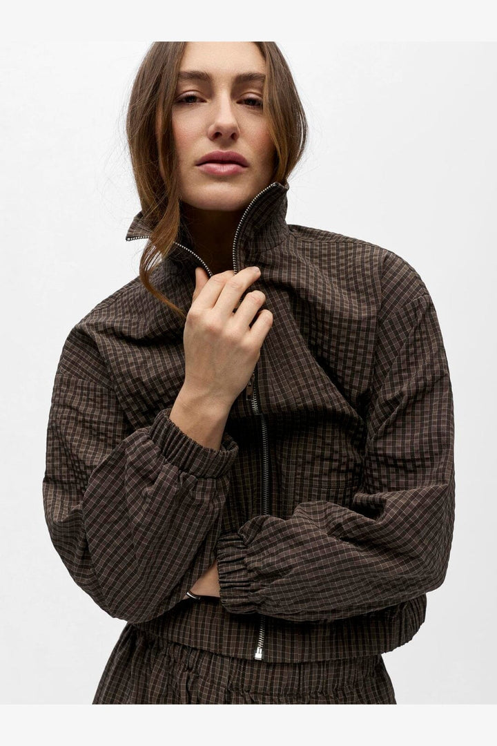 Object - Objlevi L/S Track Jacket - 5125454 Seal Brown Brown/White