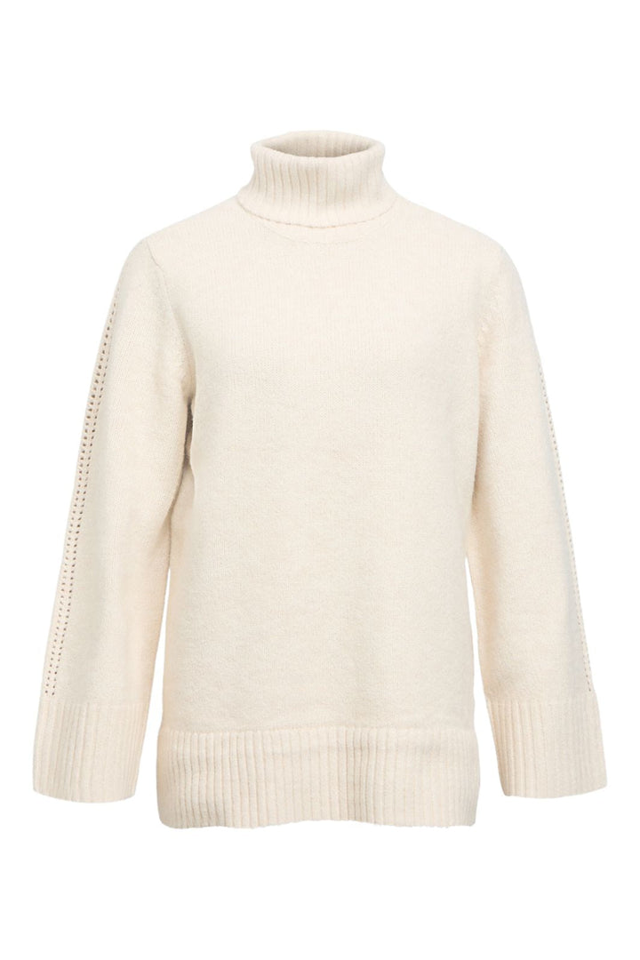 Object - Objmali L/S Lo Rollneck Pullover - 5049319 Birch Melange