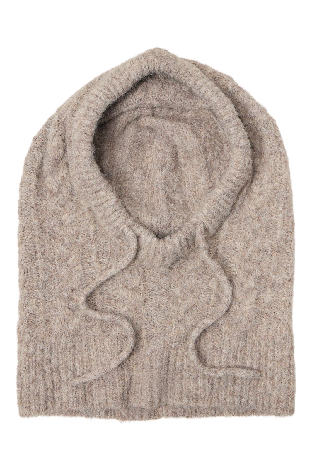Object - Objmilu Cable Knit Balaclava - 4659614 Humus