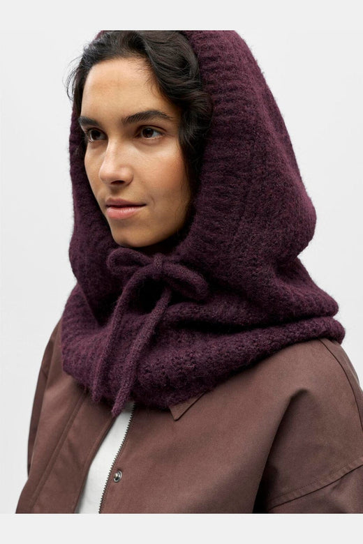 Object - Objmilu Knit Balaclava - 5112821 Mauve Wine Melange