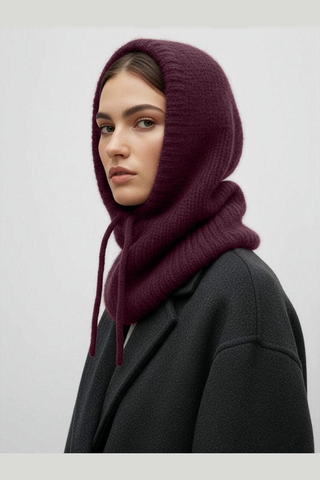 Object - Objmilu Knit Balaclava - 5123273 Windsor Wine Melange