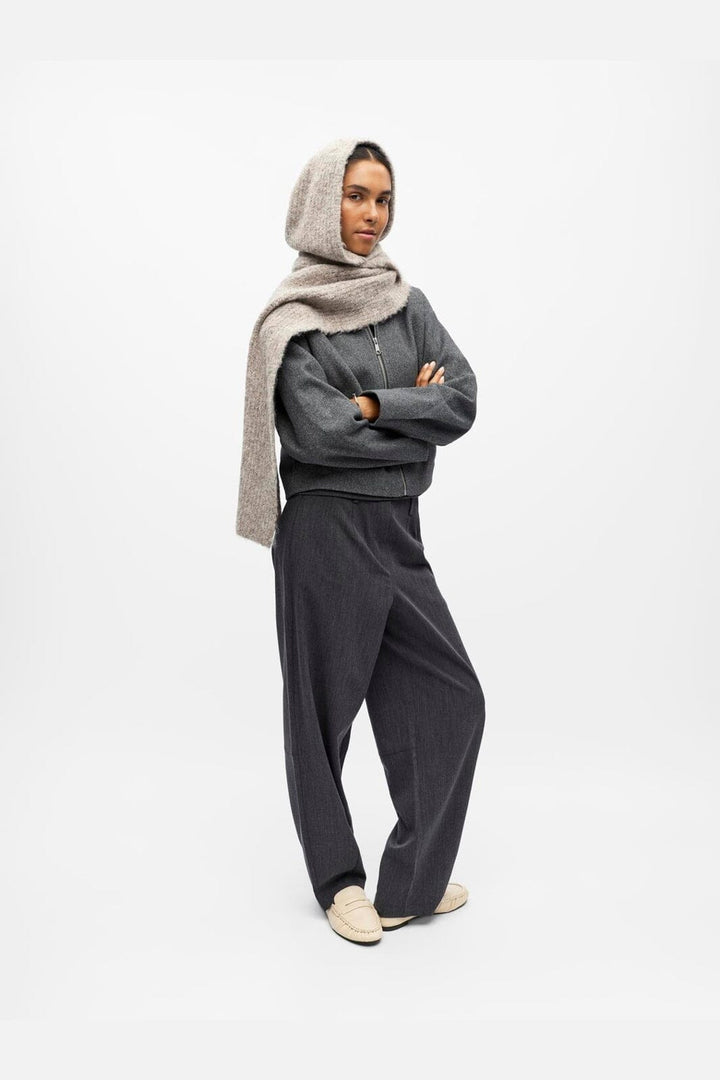 Object - Objmilu Scarf Knit Balaclava - 4933600 Humus Melange