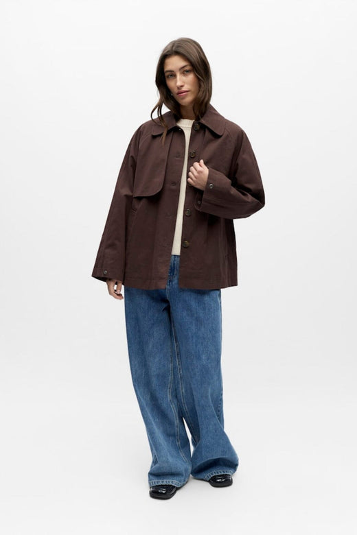 Object - Objpaula Re L/S Trench Jacket - 4911954 Seal Brown Jakker 