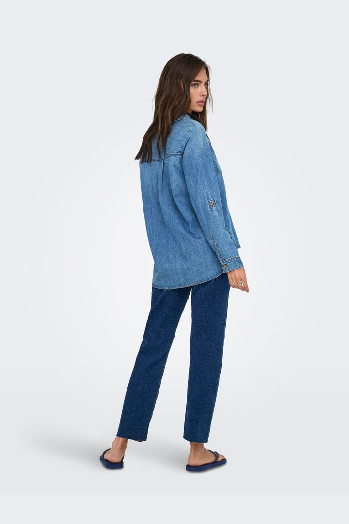 Only - Asmin Shirt L/S Akm - 4888010 Medium Blue Denim