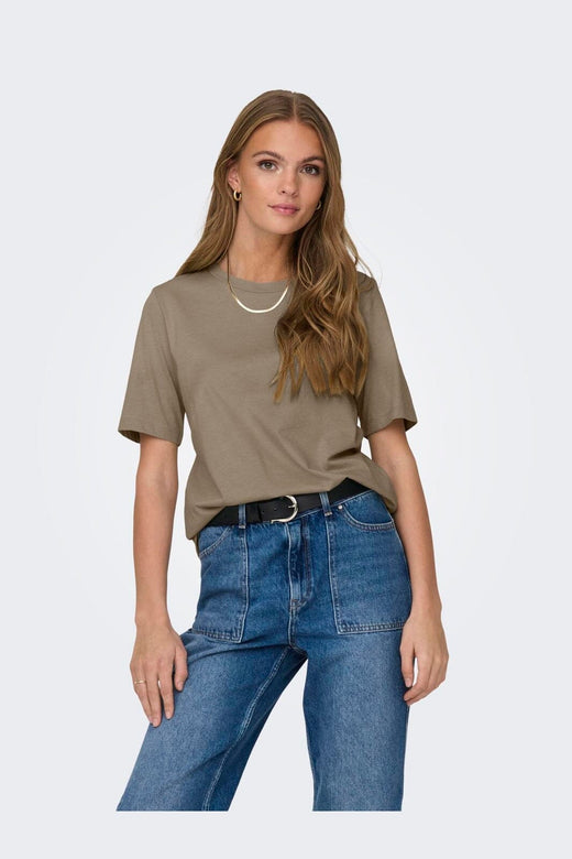 Only - Onl S/S Tee - 4959076 Walnut