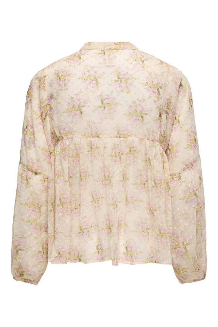 Only - Onlaida Elisa Ls Top - 4707622 Egret Lily Garden