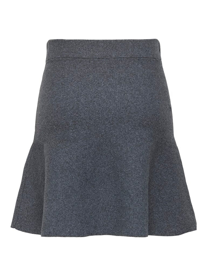 Only - Onlama Life Skater Skirt Cc Knt - 4774969 Medium Grey Melange Nederdele 