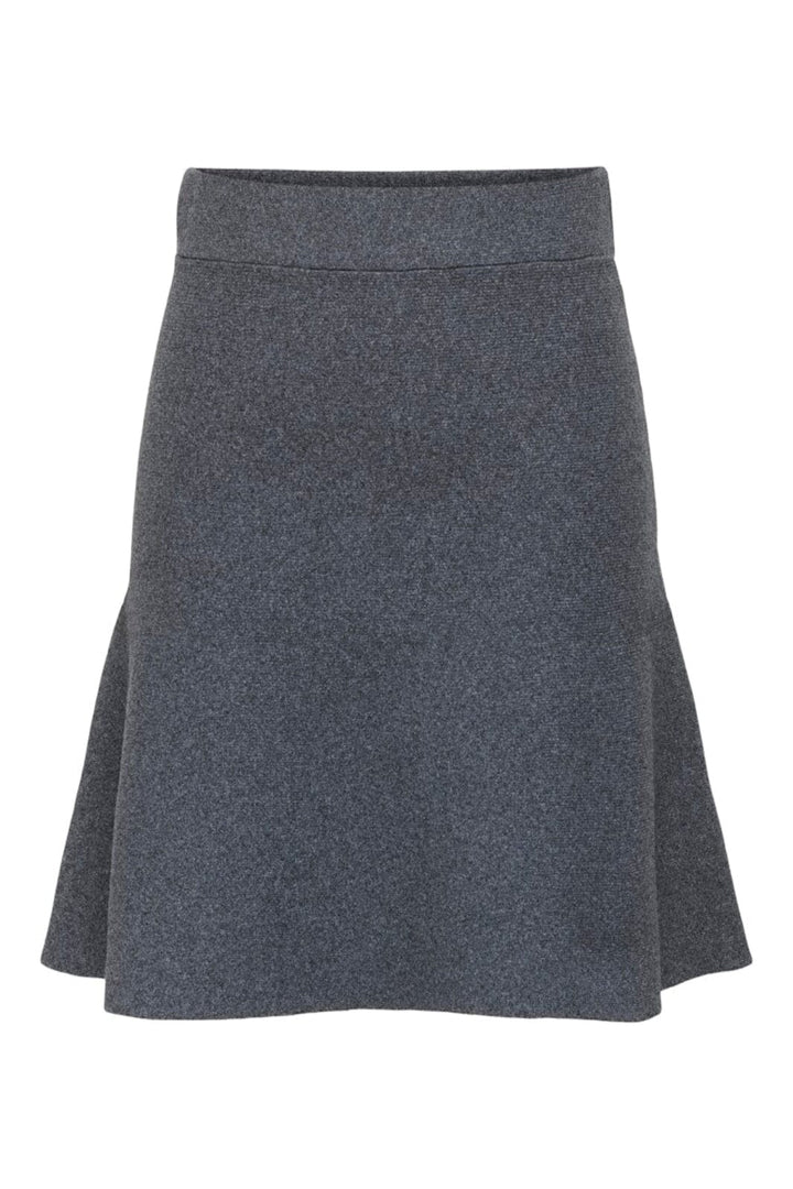 Only - Onlama Life Skater Skirt Cc Knt - 4774969 Medium Grey Melange Nederdele 