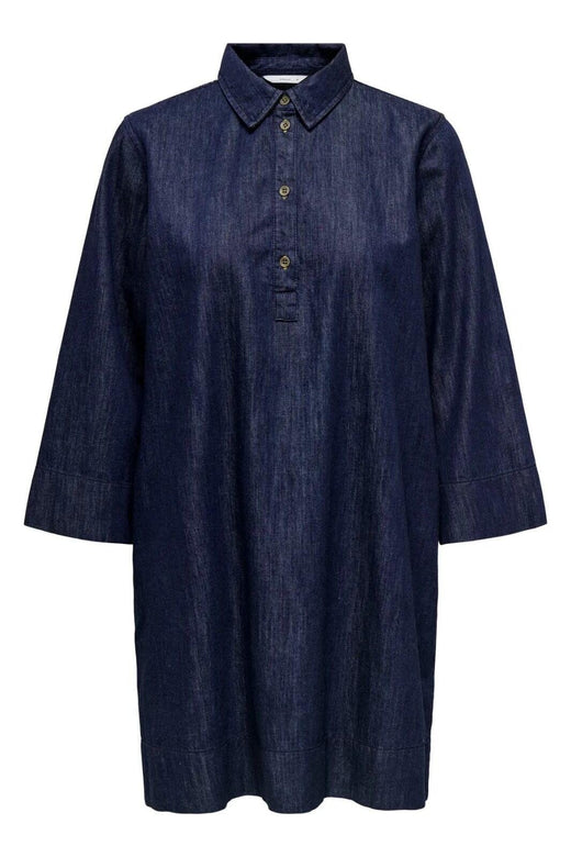 Only - Onlamari 3/4 Short Dress - 4960595 Blue Denim Tone In Tone Kjoler 
