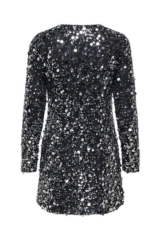 Only - Onlanika Catina Ls Sequins Dress - 4866552 Silver