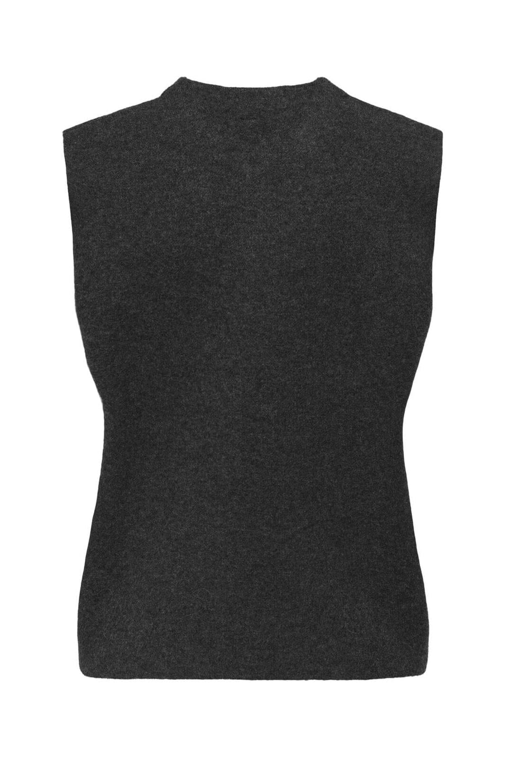 Only - Onlanneli Life Sl Button Vest Cc Knt - 4776294 Dark Grey Melange