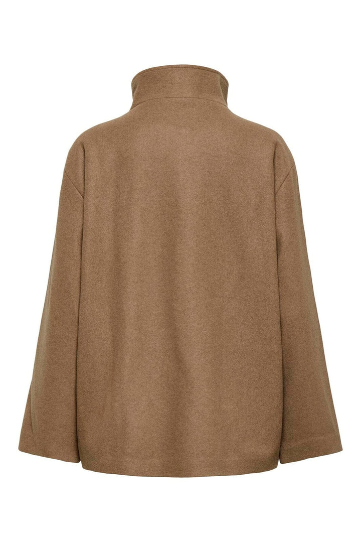 Only - Onlaugusta High Neck Jacket - 4951191 Cocoa Créme Melange