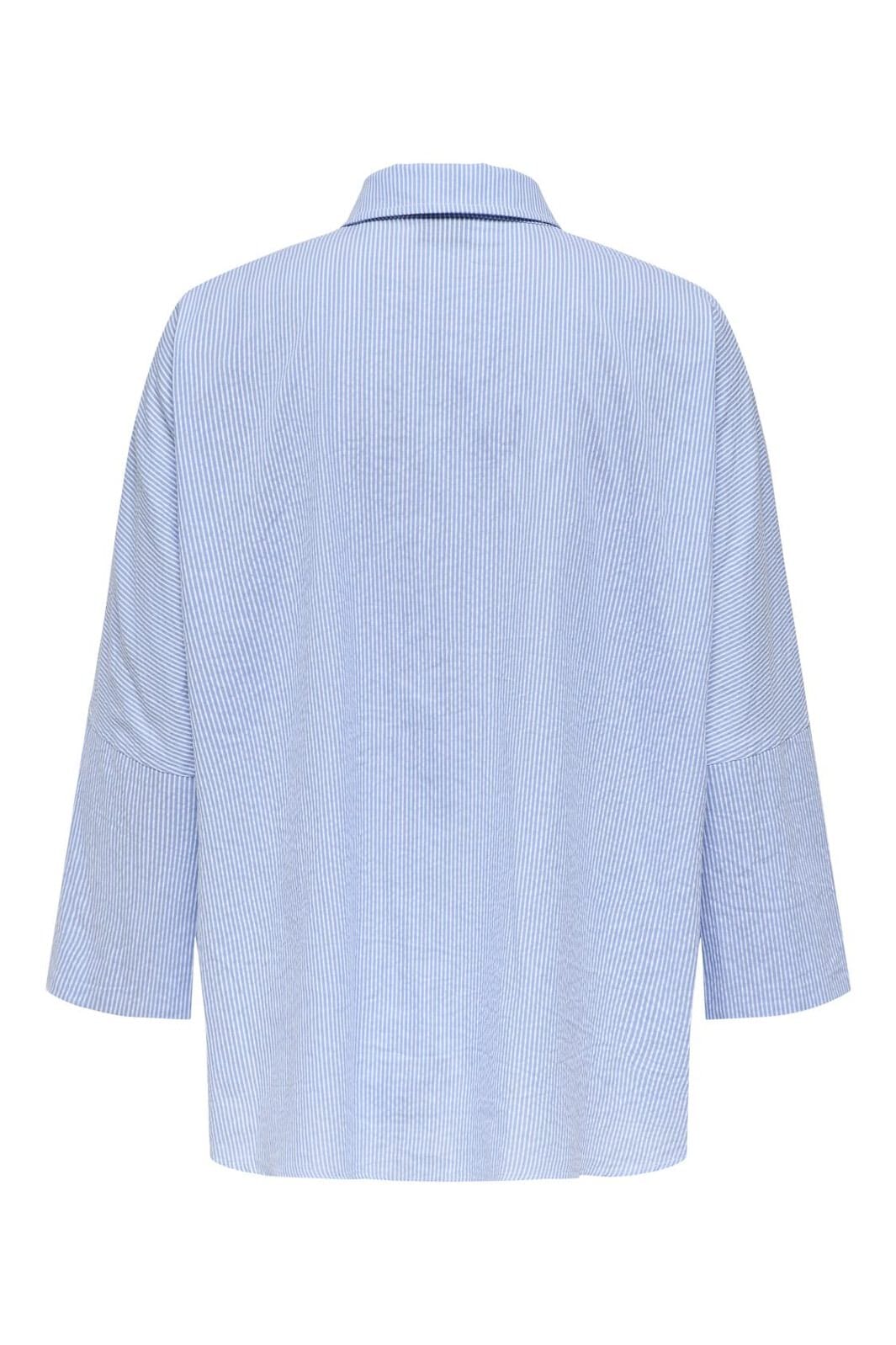 Only - Onlaugusta Shirt - 4745753 Cloud Dancer Blue Stripes