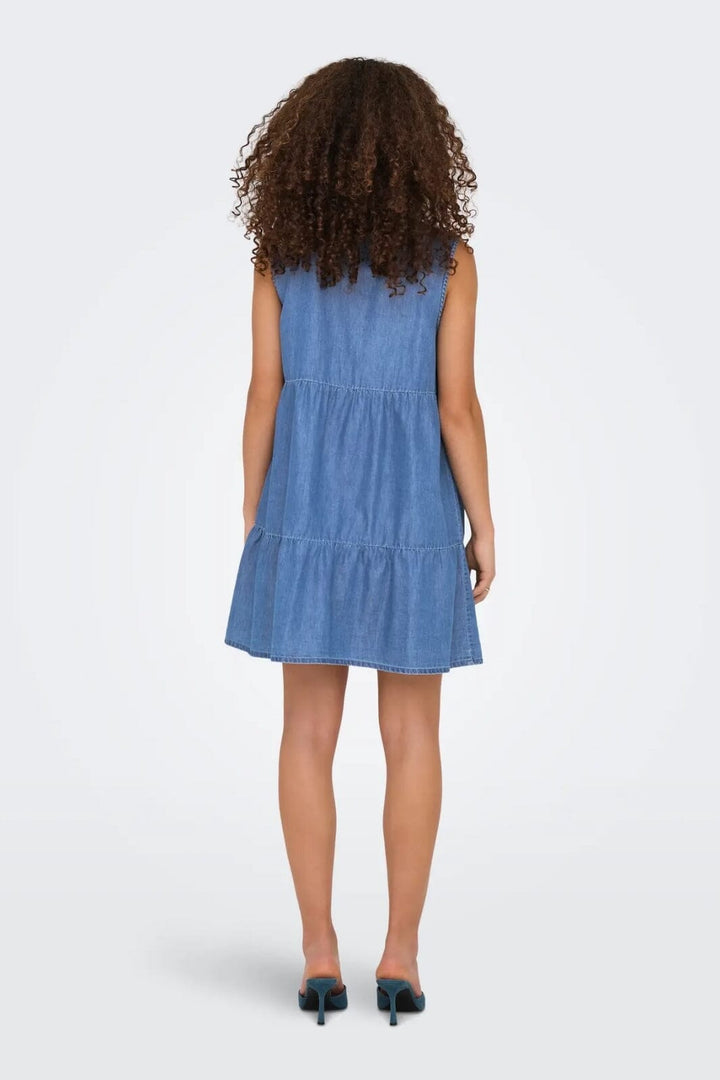 Only - Onlbea Siesta Sl Dress - 4720404 Medium Blue Denim