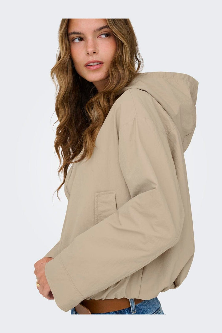 Only - Onlbealo Hood Jacket - 4705506 Humus Silver Trim