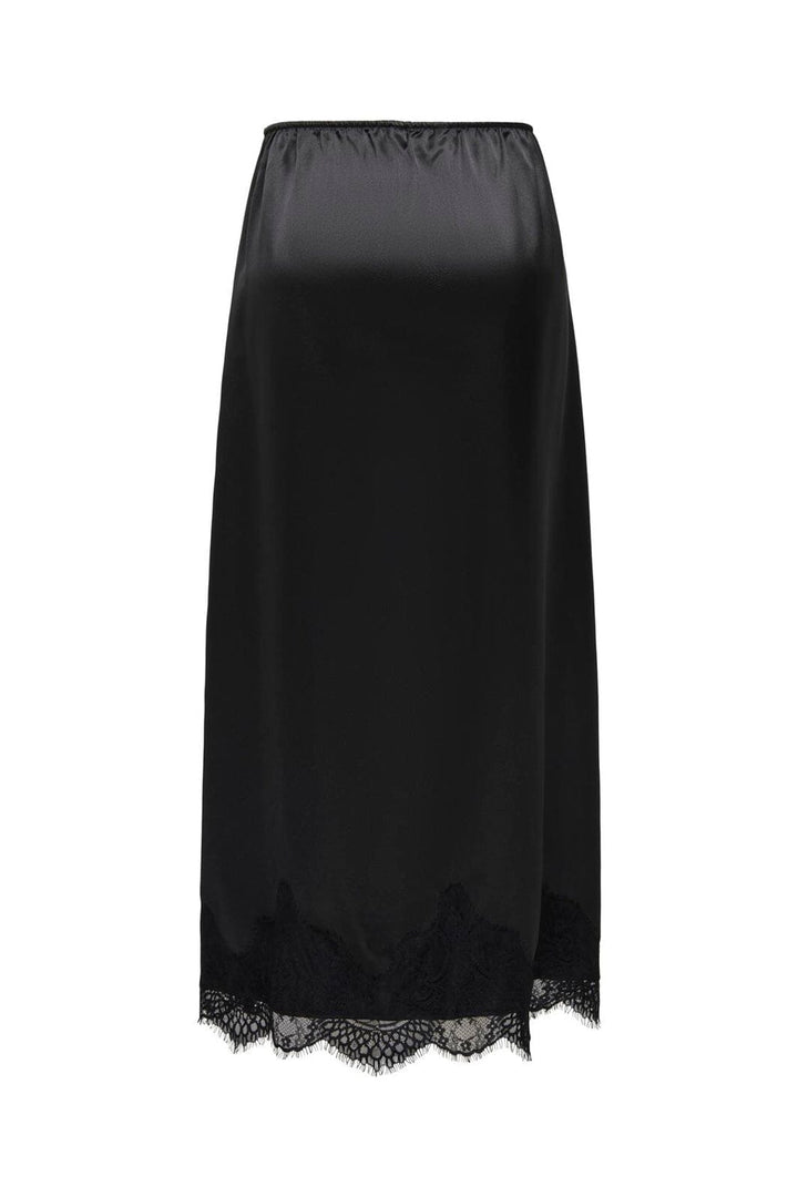 Only - Onlbella Satin Lace Skirt - 5083909 Black