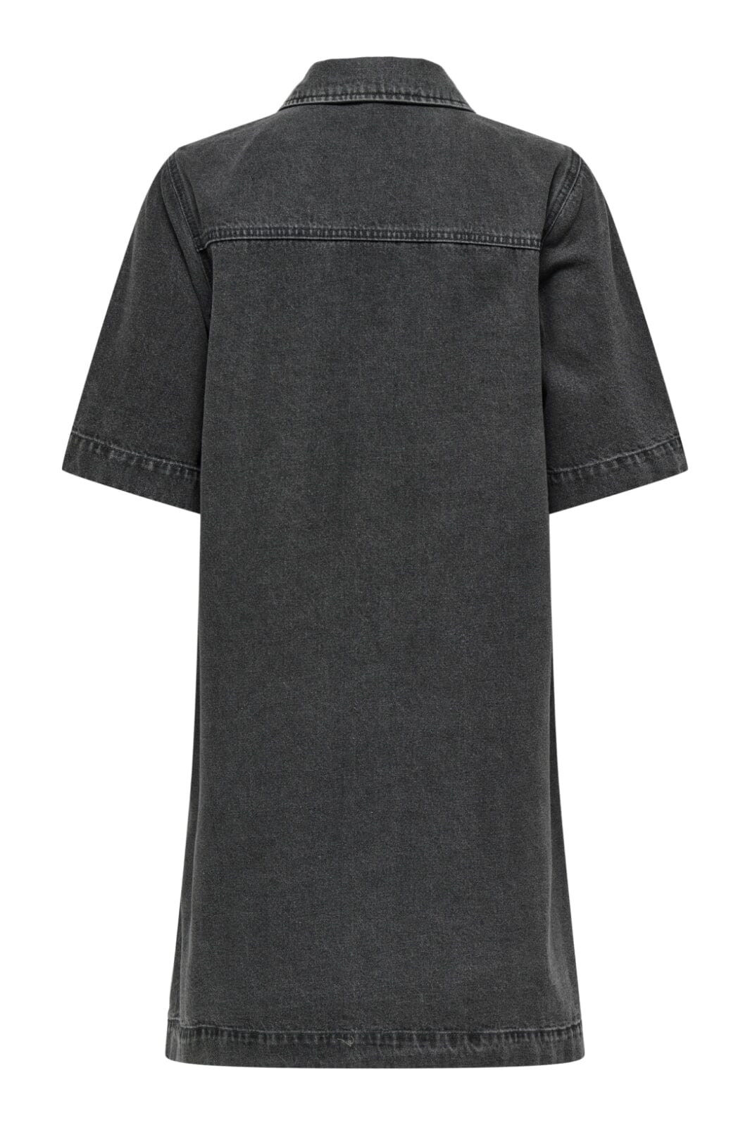 Only - Onlbelle S/S Button Dress Gua - 4717986 Washed Black