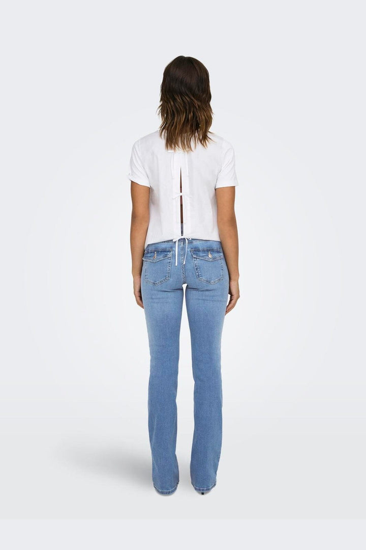 Only - Onlblush Back Pock Fla Tai222 Dnmnoos - 4665682 Medium Blue Denim