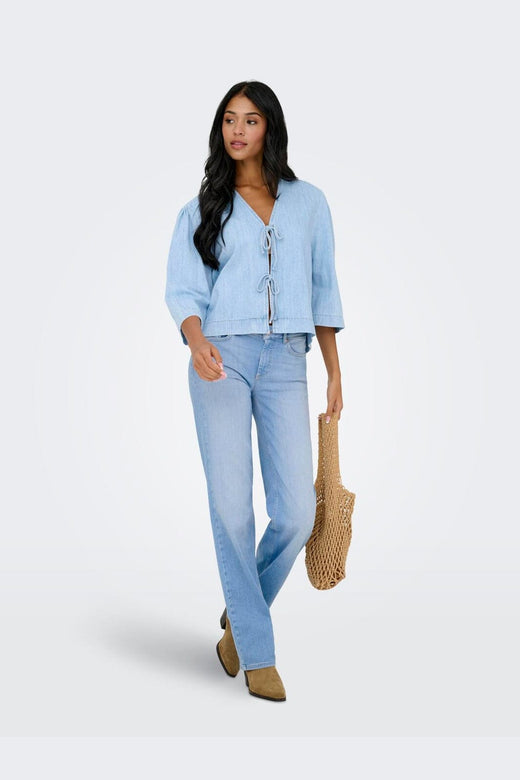 Only - Onlblush Mid Straight Rea828 - 4921487 Light Blue Denim