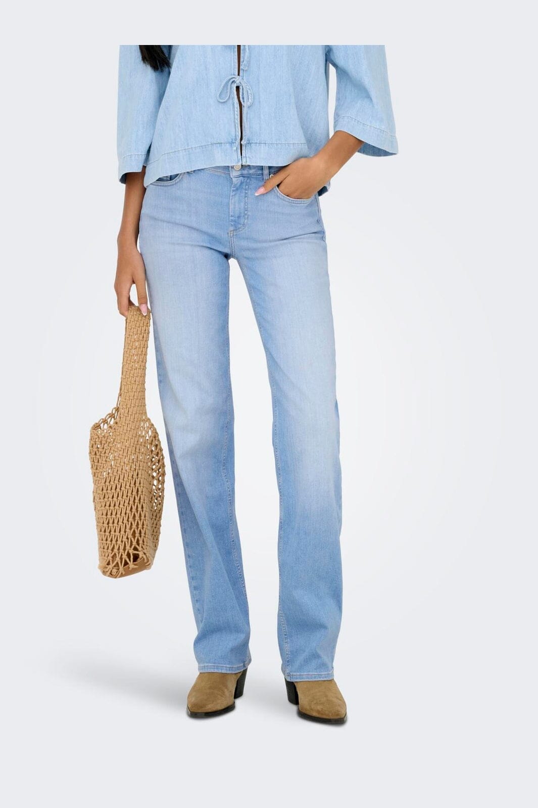 Only - Onlblush Mid Straight Rea828 - 4921487 Light Blue Denim