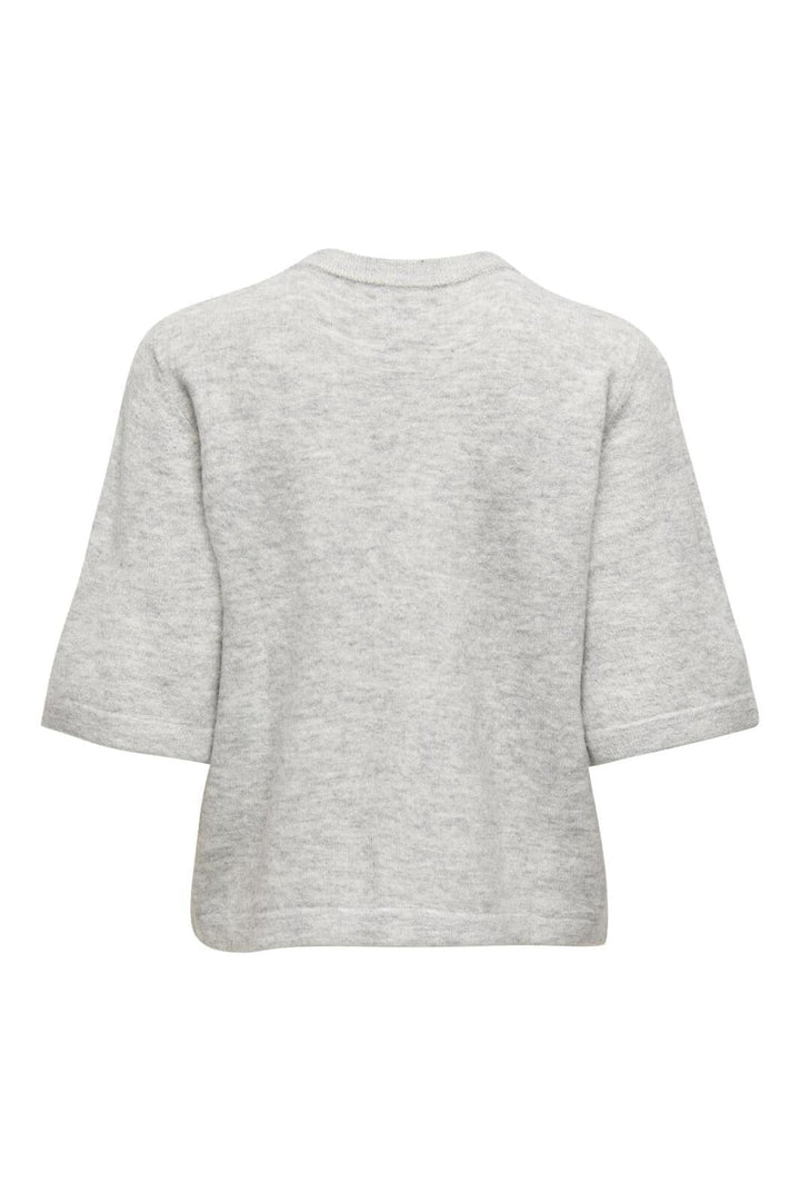 Only - Onlcamilla S/S Cardigan Knt - 4758829 Light Grey Melange