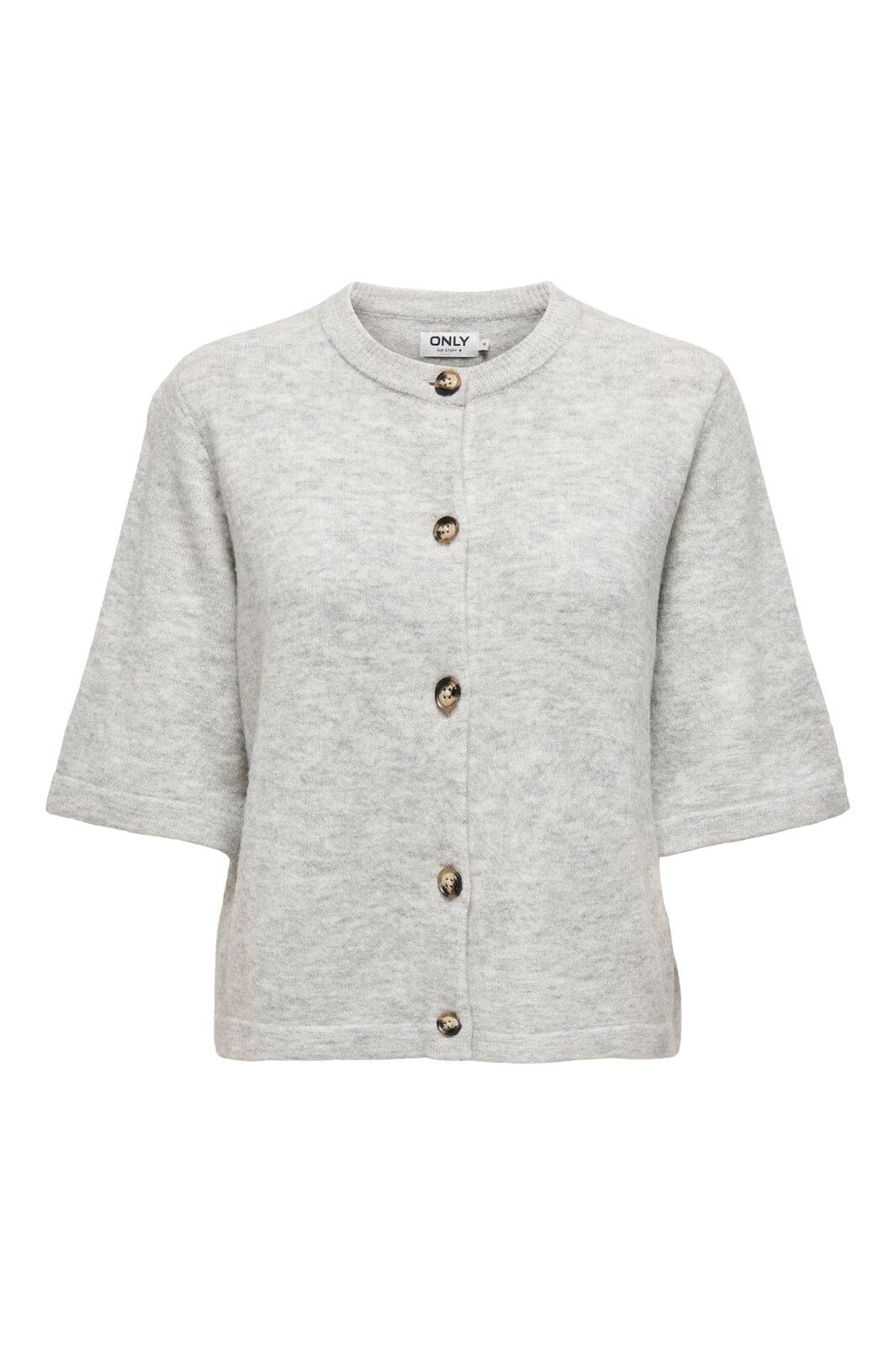 Only - Onlcamilla S/S Cardigan Knt - 4758829 Light Grey Melange