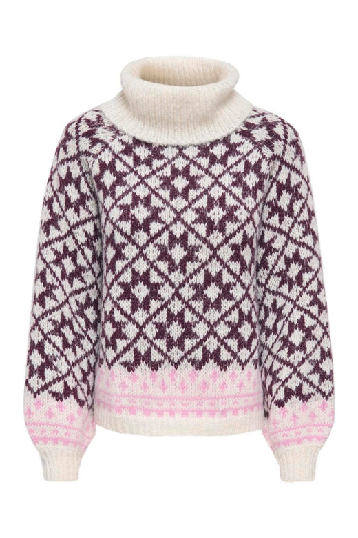Only - Onlcaro Ls Rollneck Cc Knt - 5020732 Birch Fig/Cyclamen
