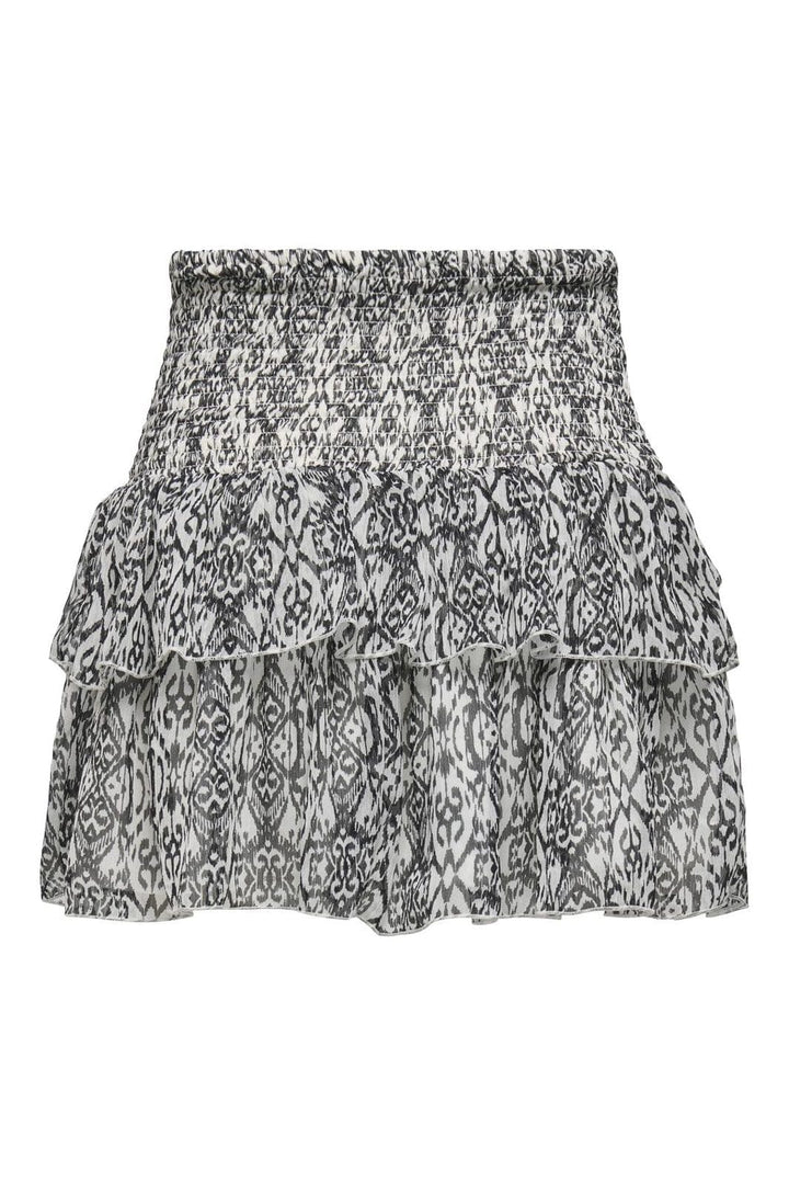 Only - Onlchanette Layered Short Skirt - 4801601 Cloud Dancer Ikat