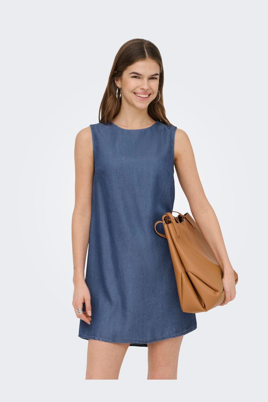 Only - Onlcharis Life Sl Short Dress Cc - 4977086 Dark Blue Denim
