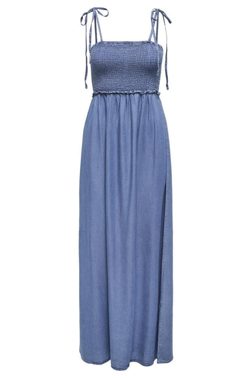 Only - Onlcharis Life Smock Maxi Dress - 4730821 Medium Blue Denim Kjoler 