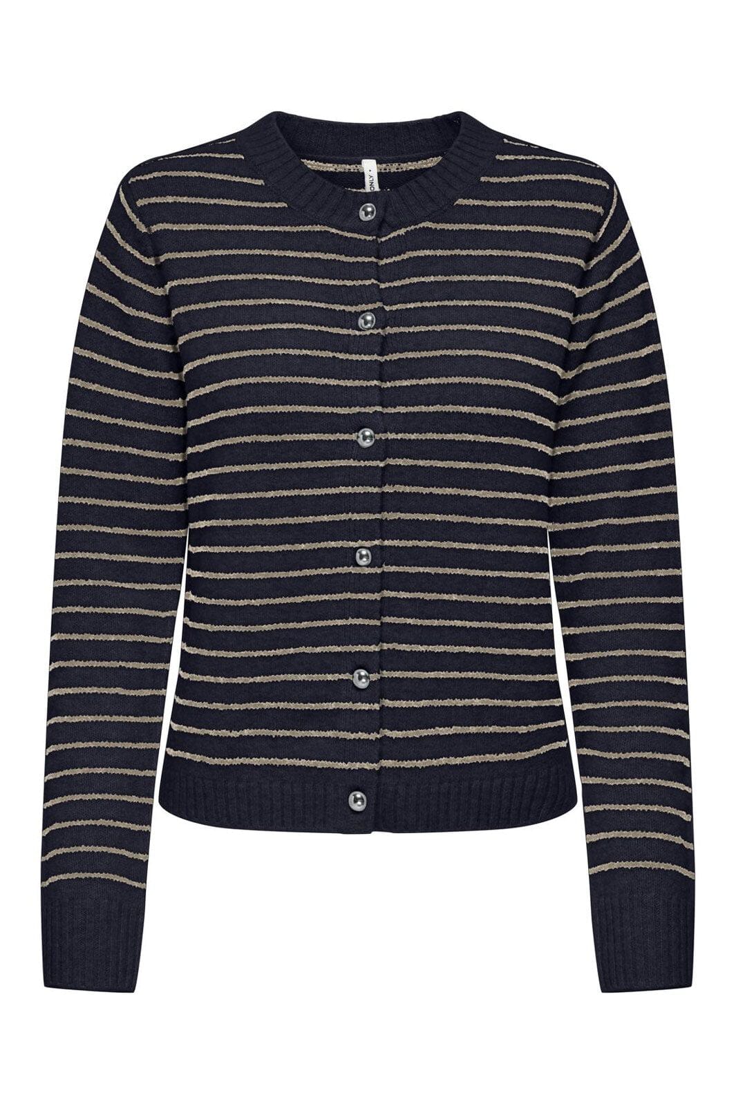 Only - Onlchester Life Ls Stripe Cardi Cc Knt - 4959096 Night Sky Humus/Mel/Silver Button