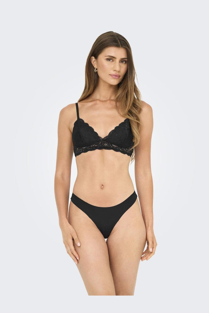 Only - Onlchloe Lace Brazil 3-Pack Acc - 4801845 Black X3