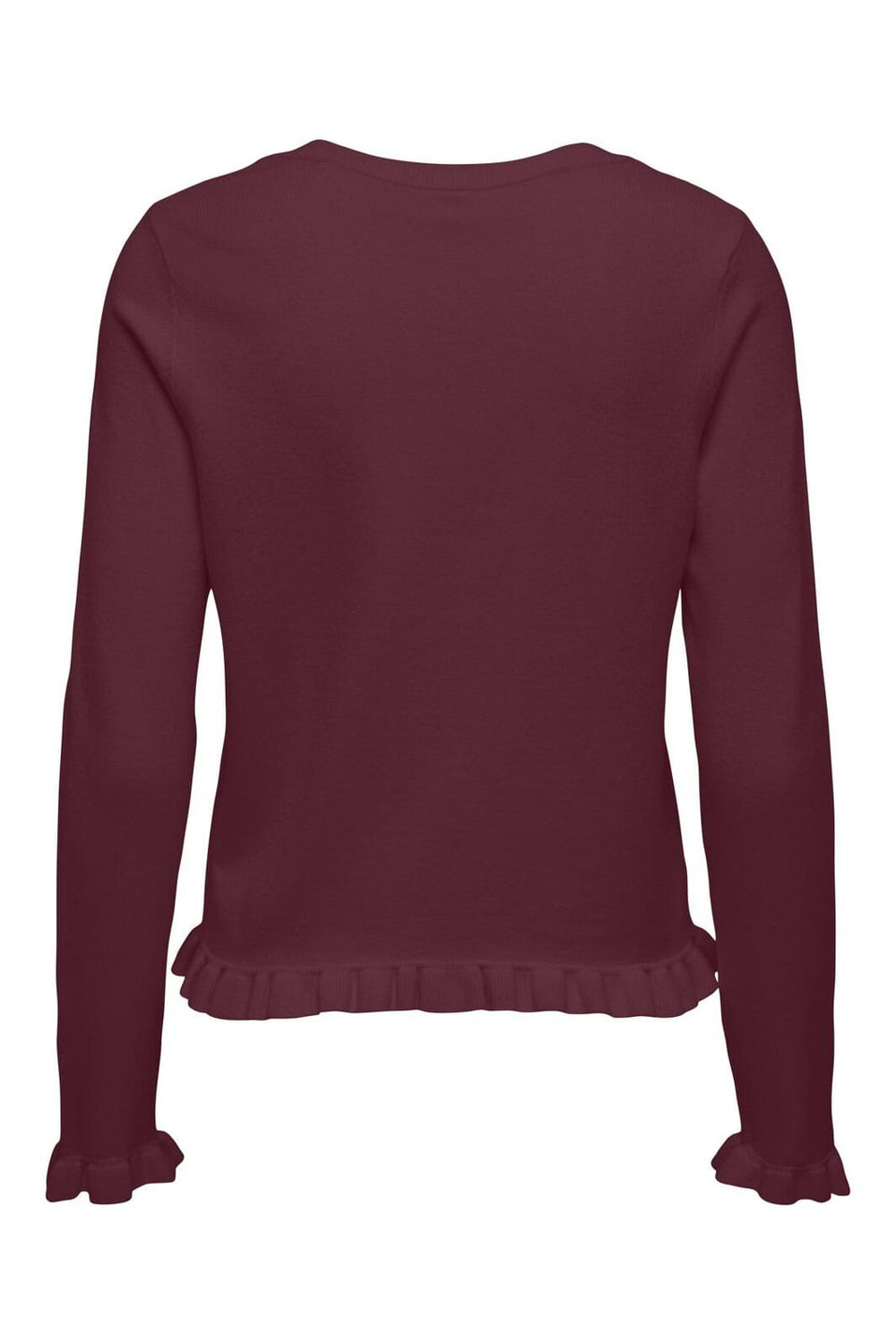 Only - Onlcinderel Ls Frill Cardigan Knt - 4980177 Windsor Wine