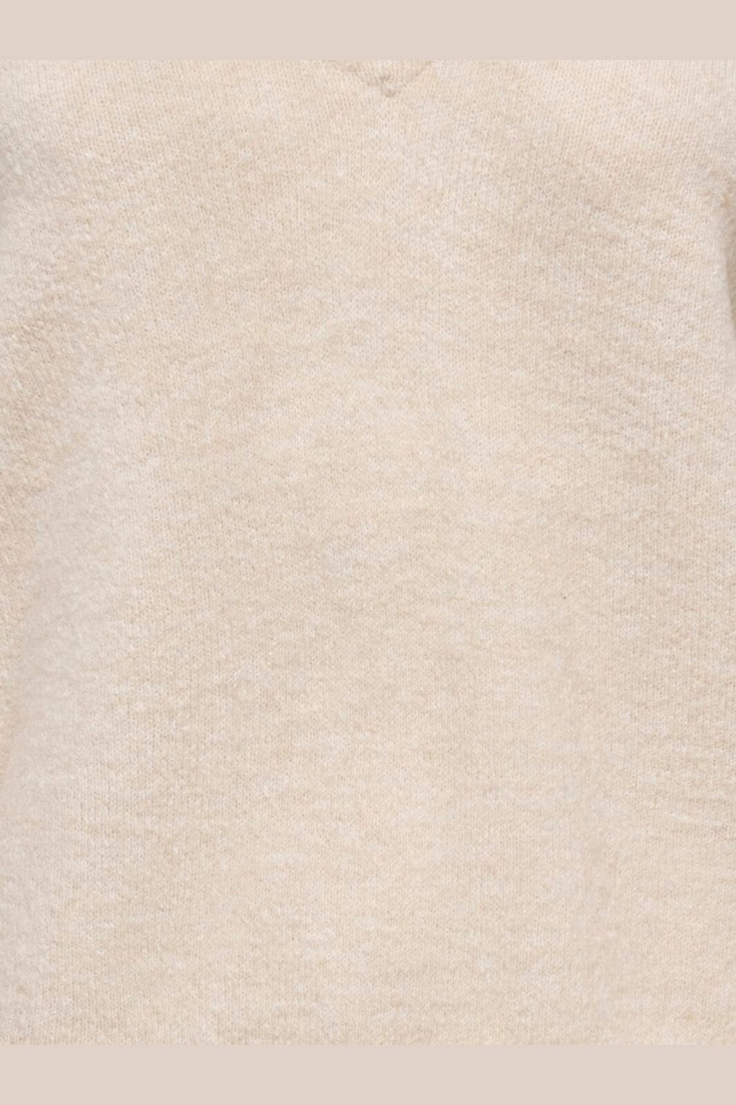 Only - Onlclover Ls Lace V-Neck Reversible Knt - 5149081 Pumice Stone Melange/Dtm Lace