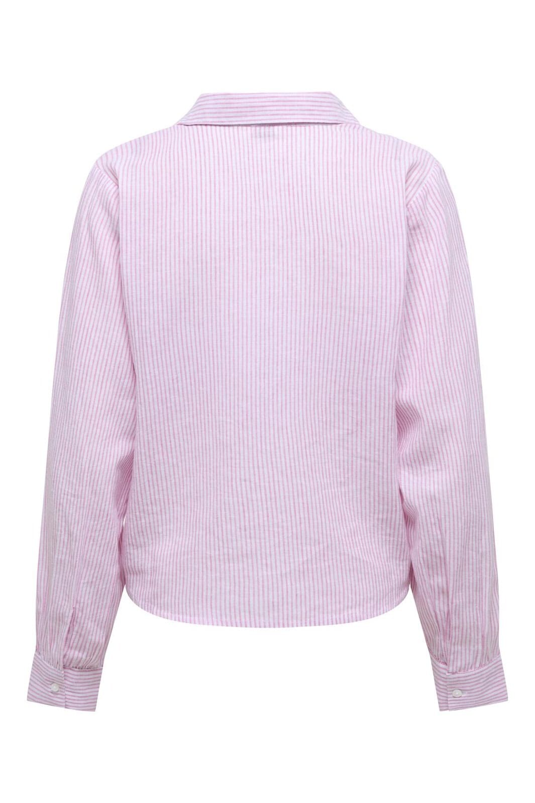 Only - Onlcosima L/S Emb Shirt - 4957792 Pink Lady W. White Emb