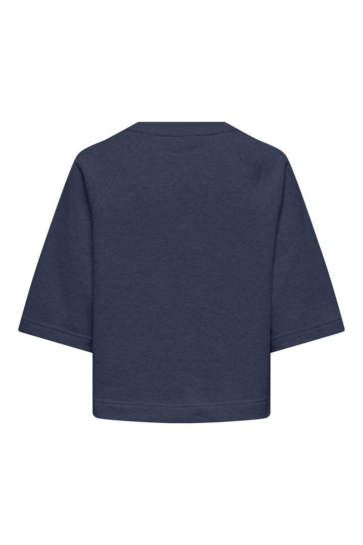 Only - Onldasie 2/4 O-Neck Raglan Ub Swt - 4976495 Navy Blazer