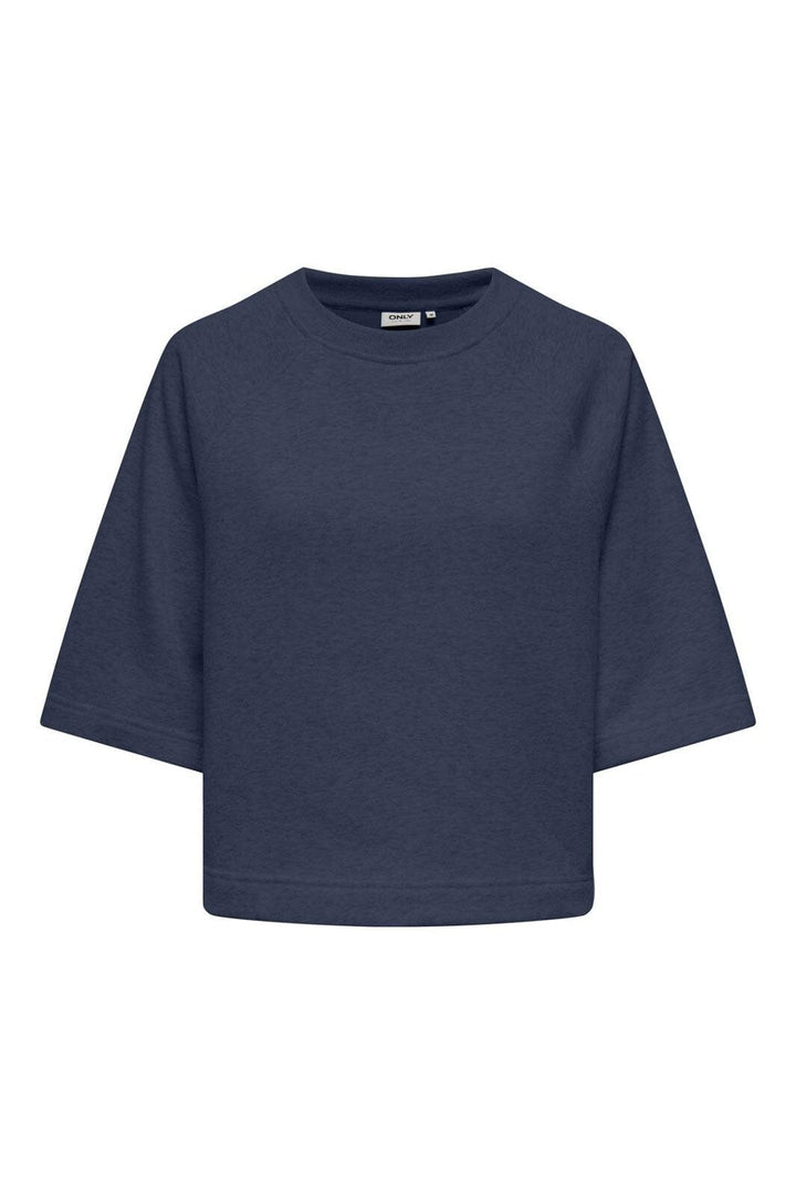 Only - Onldasie 2/4 O-Neck Raglan Ub Swt - 4976495 Navy Blazer
