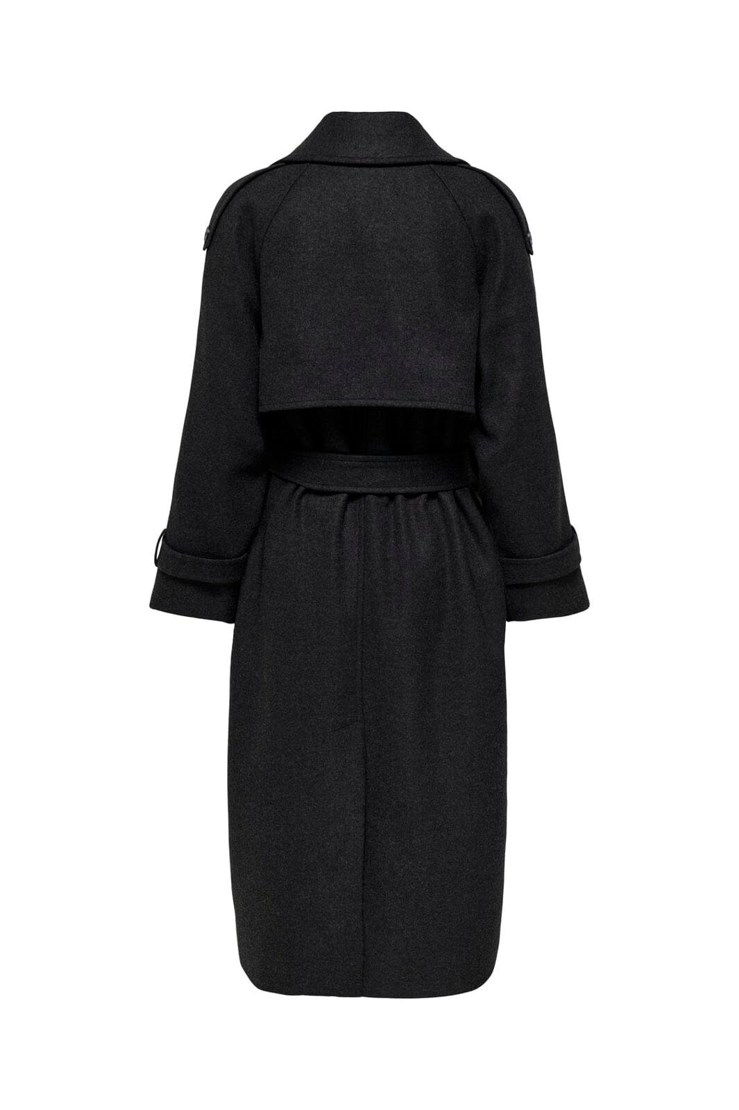 Only - Onldear-Trillion Long Belt Coat - 4732311 Dark Grey Melange