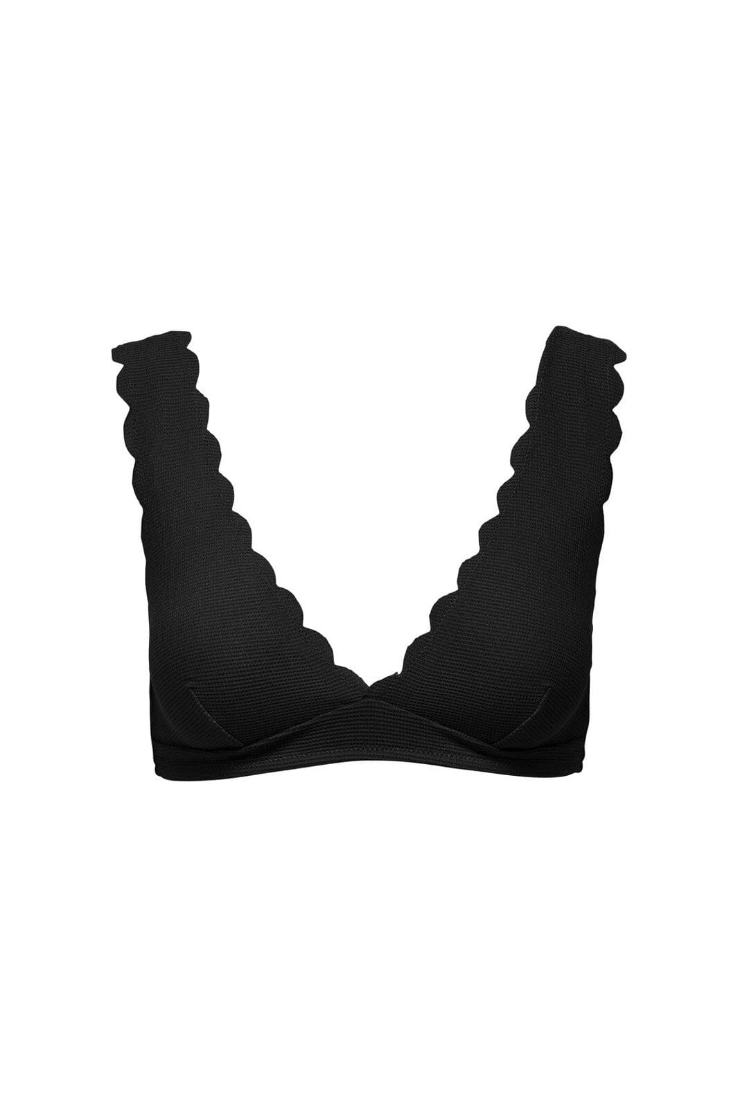 Only - Onldelphine Scallop Bikini Top Acc - 4686068 Black