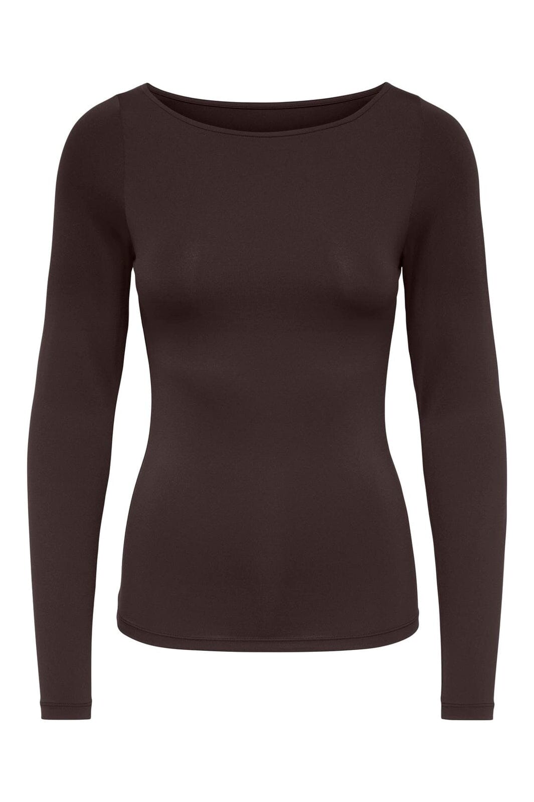 Only - Onlea L/S Boatneck Top - 5203218 Chocolate Torte