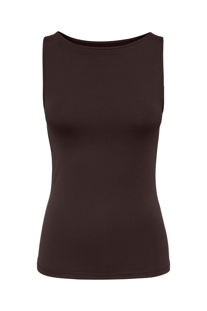 Only - Onlea S/L Boatneck Top - 5203216 Chocolate Torte