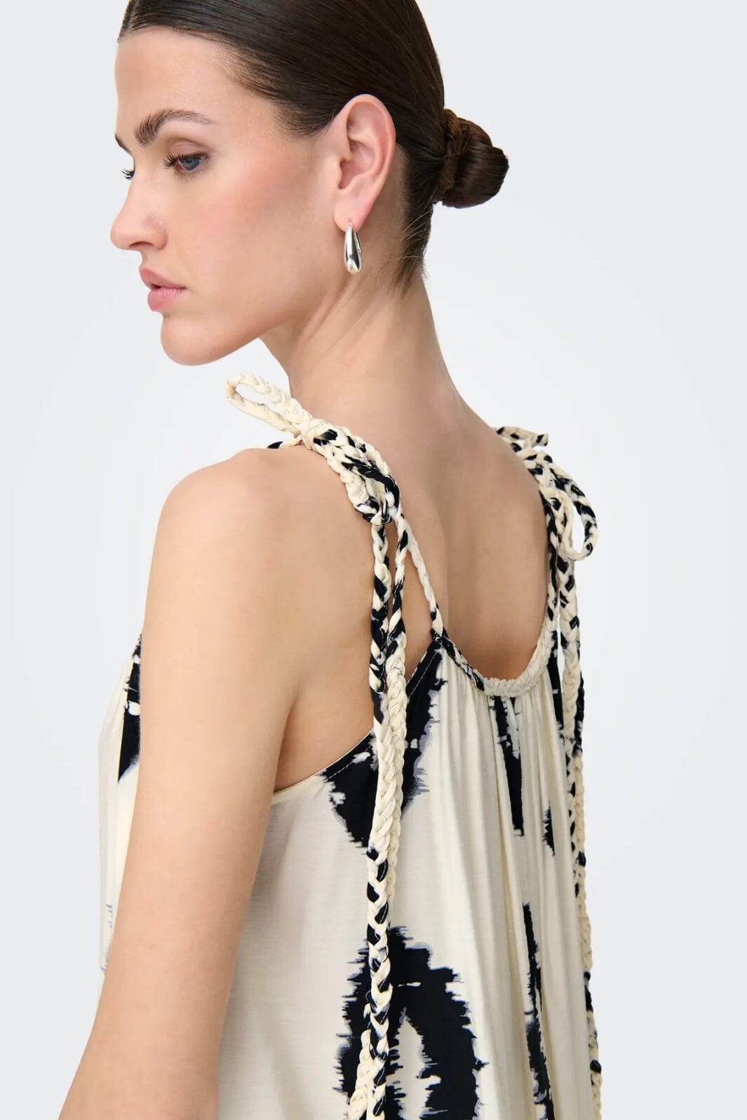 Only - Onlelanor Sl Braid Ankel Dress - 4772943 Cloud Dancer W Black