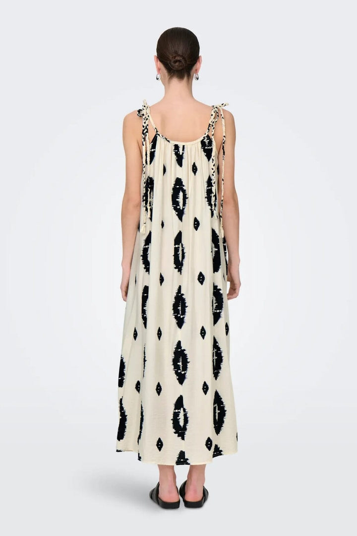 Only - Onlelanor Sl Braid Ankel Dress - 4772943 Cloud Dancer W Black